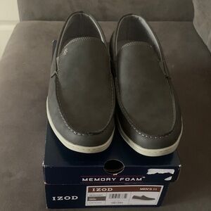 Izod Men's Dark Gray Slip-On Loafers